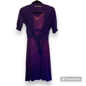 Athleta cardigan and dress. Cashmere blend BIN ABC